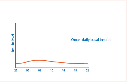 once daily basal insulin graph